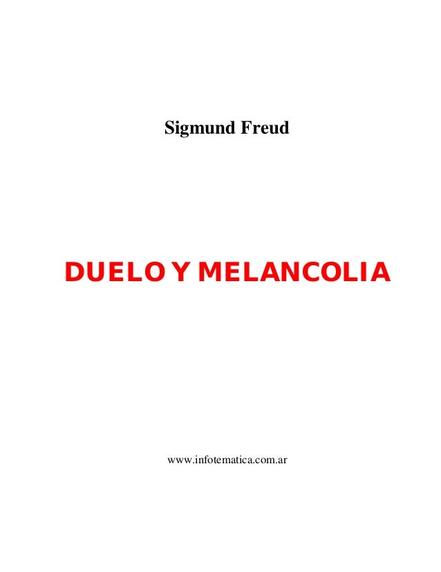 duelo y melancolia freud